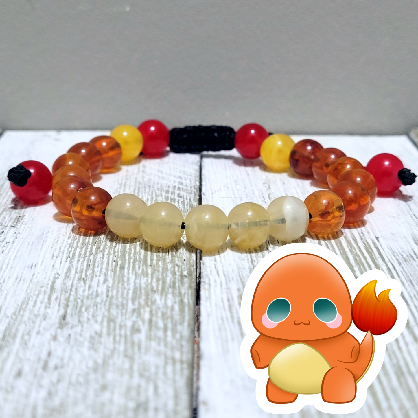 Charmander Adjustable Bead Bracelet