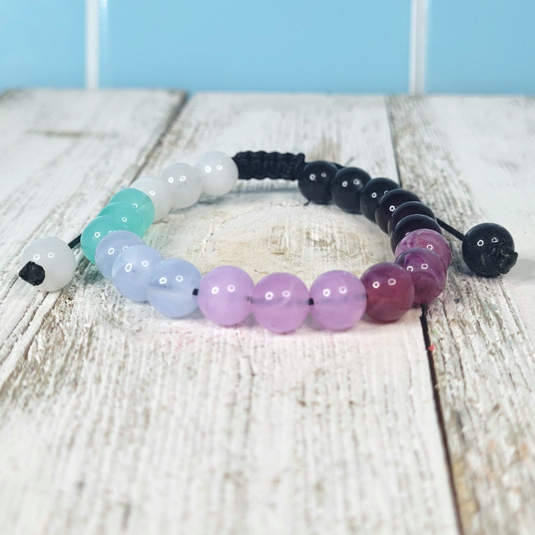 Phantom to Ghost Adjustable Bead Bracelet