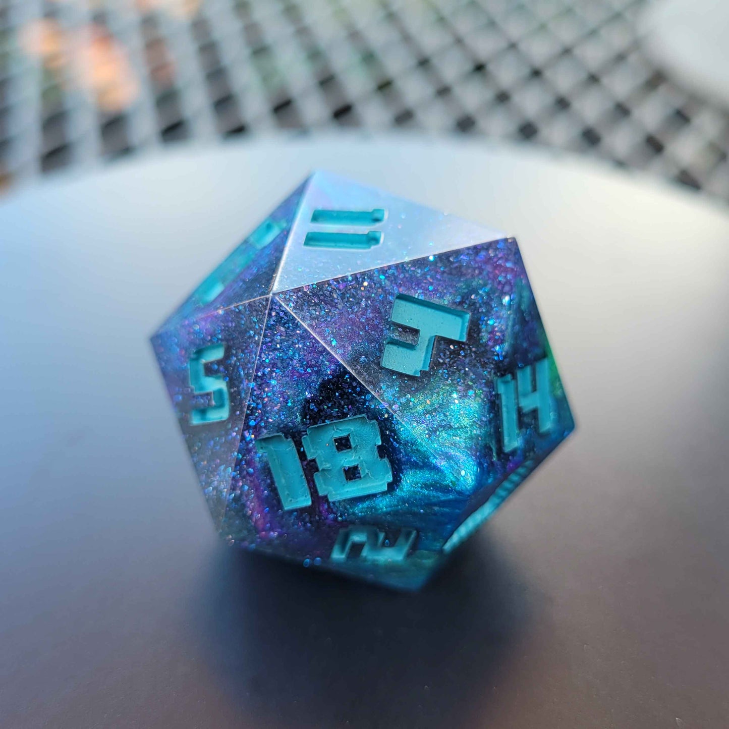 Custom Chungus D20 - Sharp Edge Resin Dice