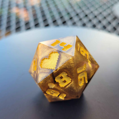 Custom Chungus D20 - Sharp Edge Resin Dice