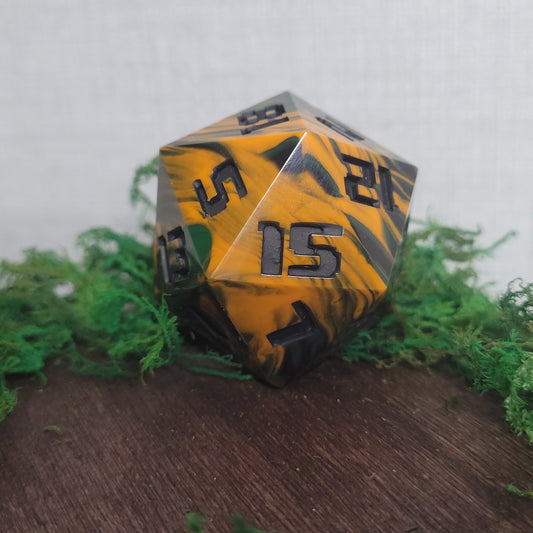 Poisonous Tiger Chungus d20 - Sharp Edge Resin Dice