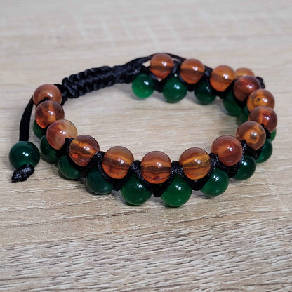 Shield Beetle Double Row Bead Bracelet