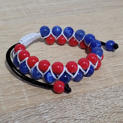 Spidey Criss Cross Double Row Bead Bracelet