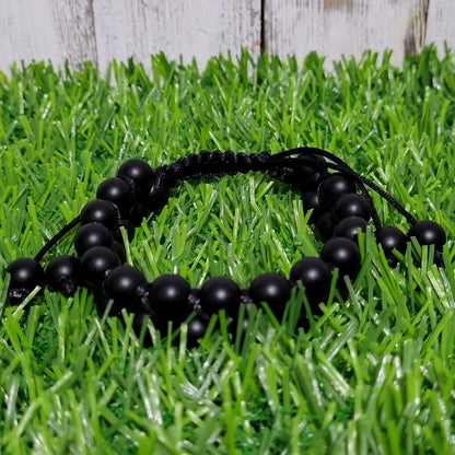 Onyx Adjustable Double Row Bead Bracelet