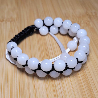 Inverted Adjustable Double Row Bead Bracelet