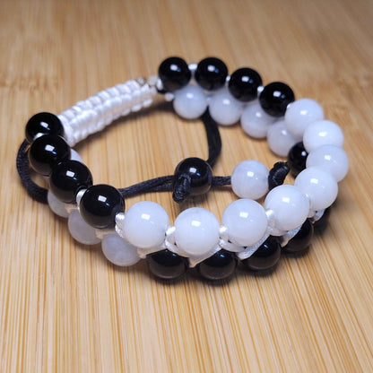 Balance Adjustable Double Row Bead Bracelet