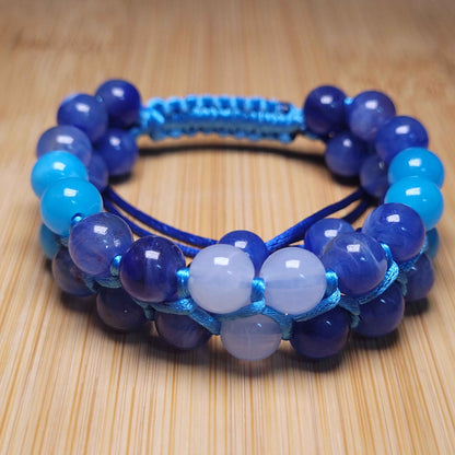 Water Adjustable Double Row Bead Bracelet