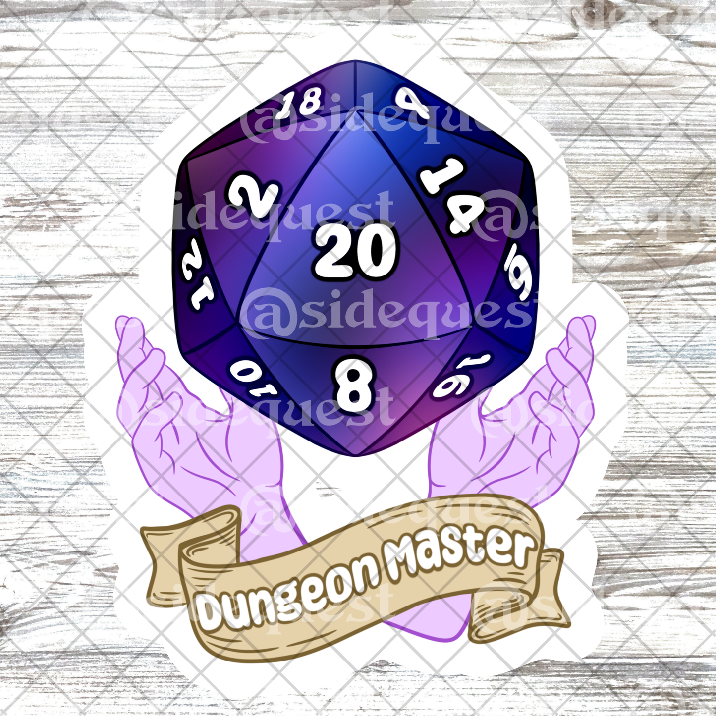 Dice & Death D20 Water Resistant Vinyl Sticker