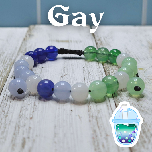 Gay Pride Adjustable Bead Bracelet
