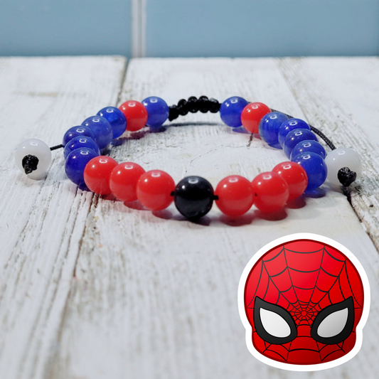 Spider-Man Adjustable Bead Bracelet