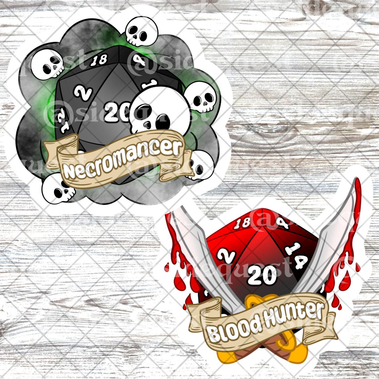 Dice & Death D20 Water Resistant Vinyl Sticker