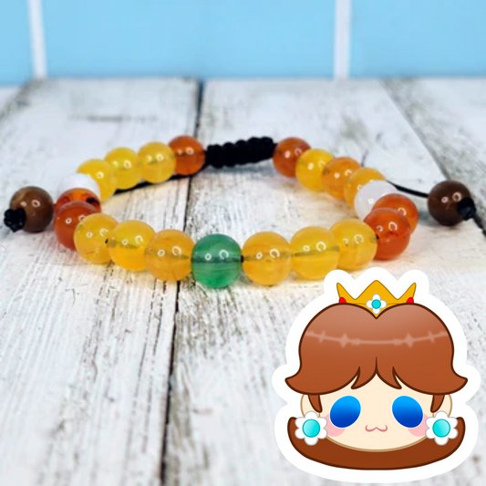 Princess Daisy Adjustable Bead Bracelet