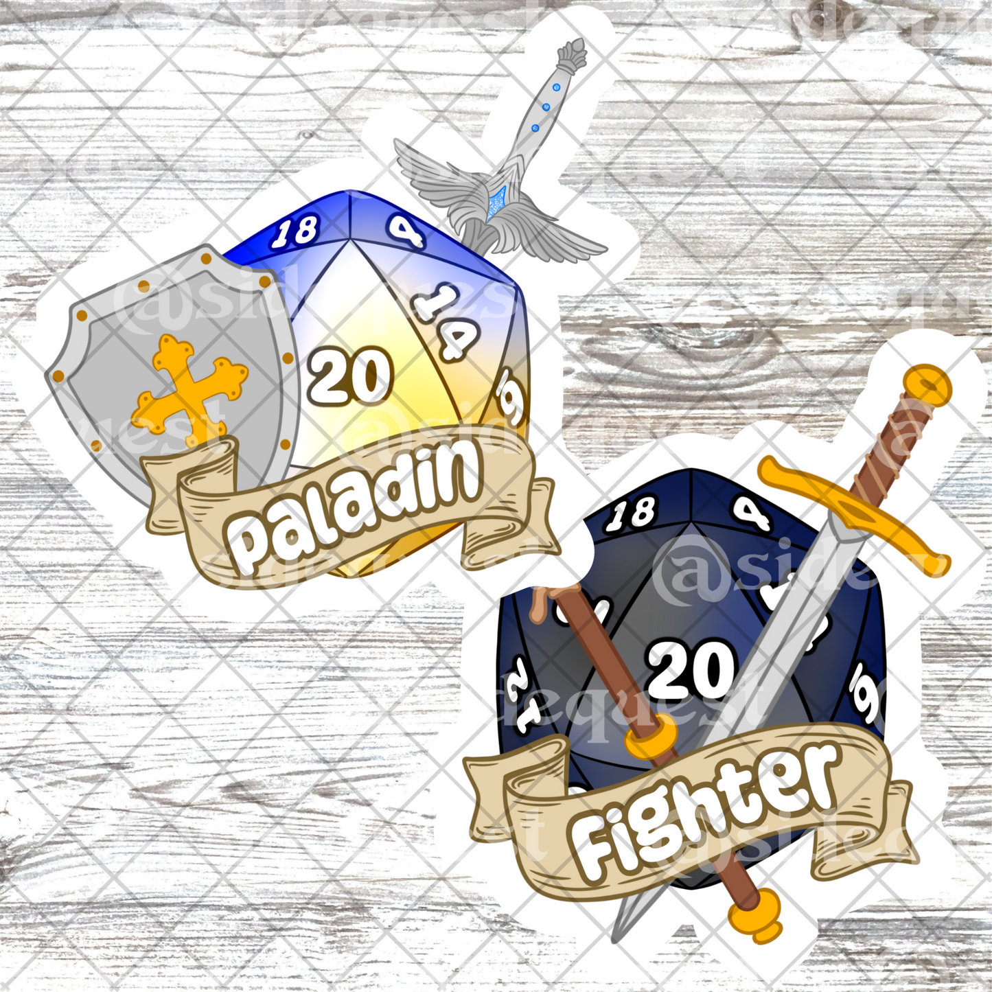 Dice & Death D20 Water Resistant Vinyl Sticker