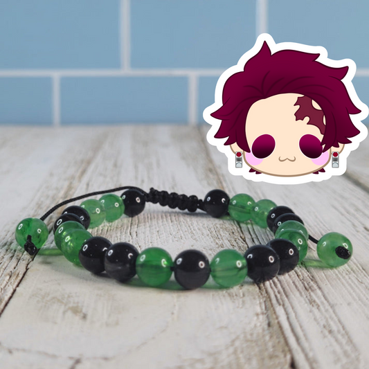 Tanjiro Adjustable Bead Bracelet