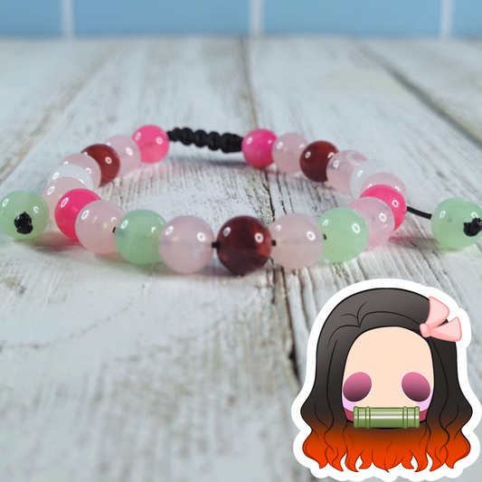 Nezuko Adjustable Bead Bracelet