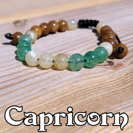 Capicorn Adjustable Bead Bracelet