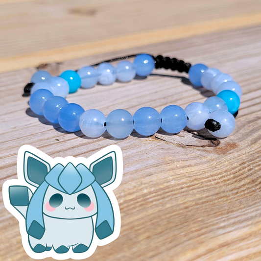 Glaceon Adjustable Bead Bracelet