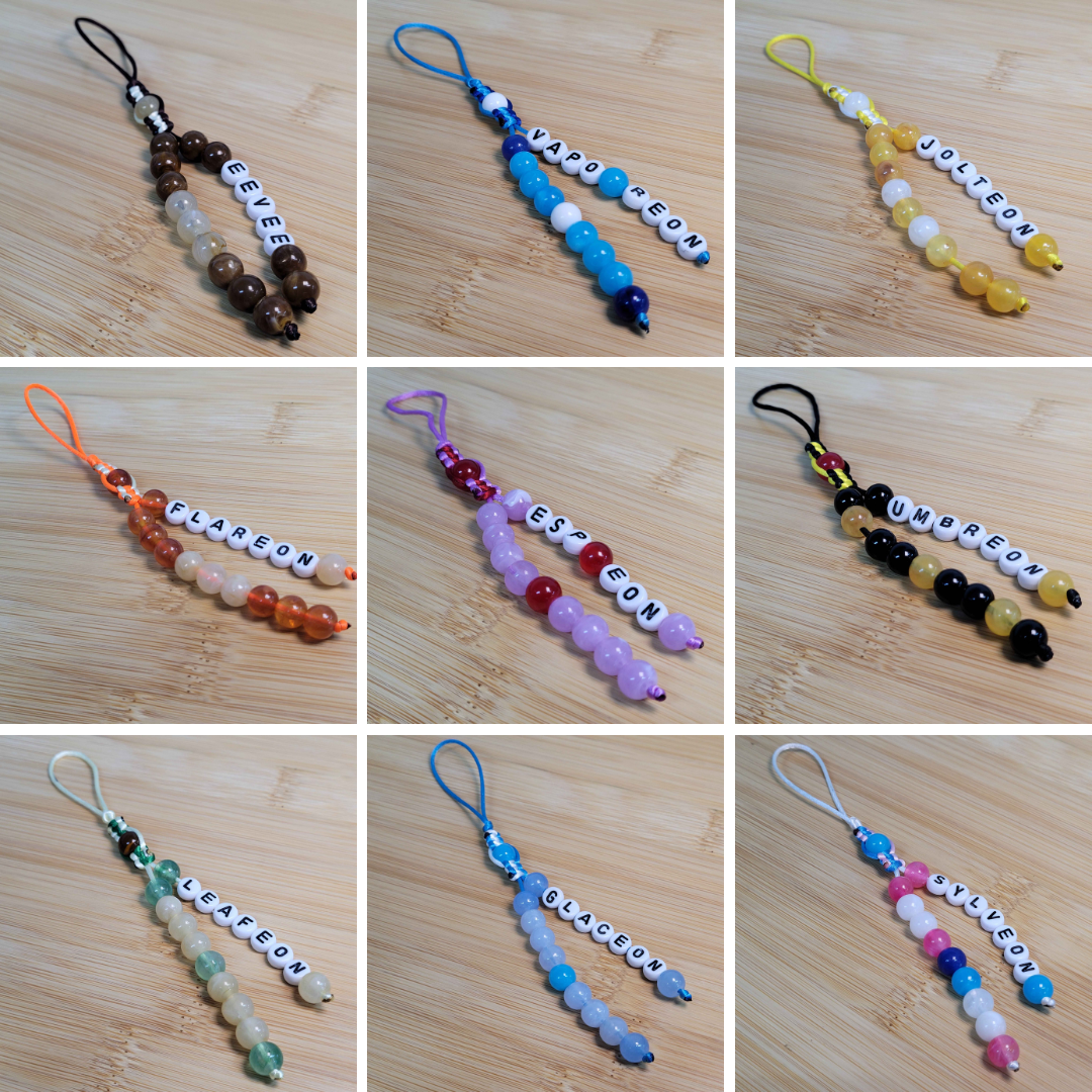 Eeveelutions Beaded Keychain