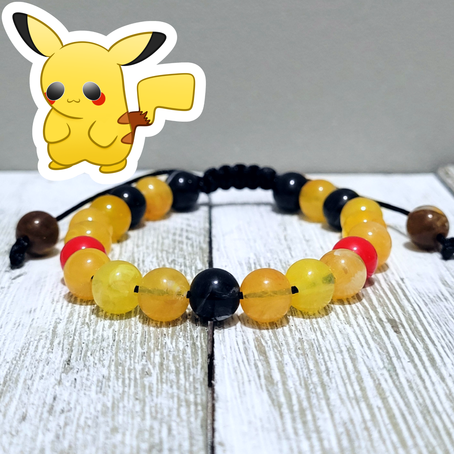 Pikachu Adjustable Bead Bracelet