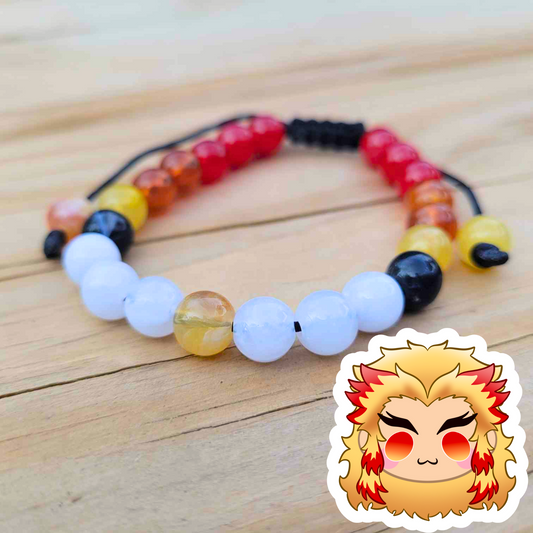 Rengoku Adjustable Bead Bracelet