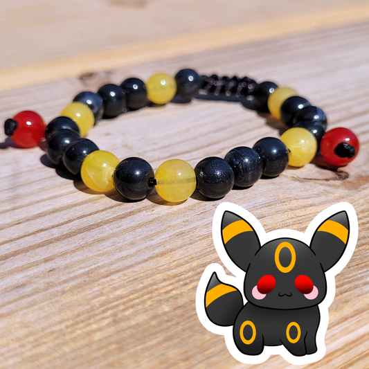 Umbreon Adjustable Bead Bracelet