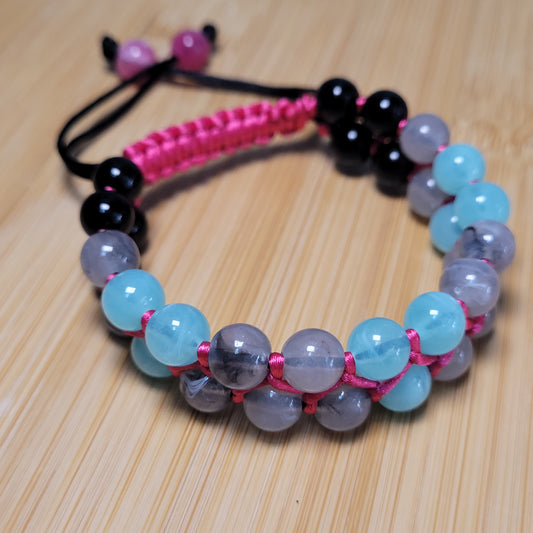 Miku Adjustable Double Row Bead Bracelet