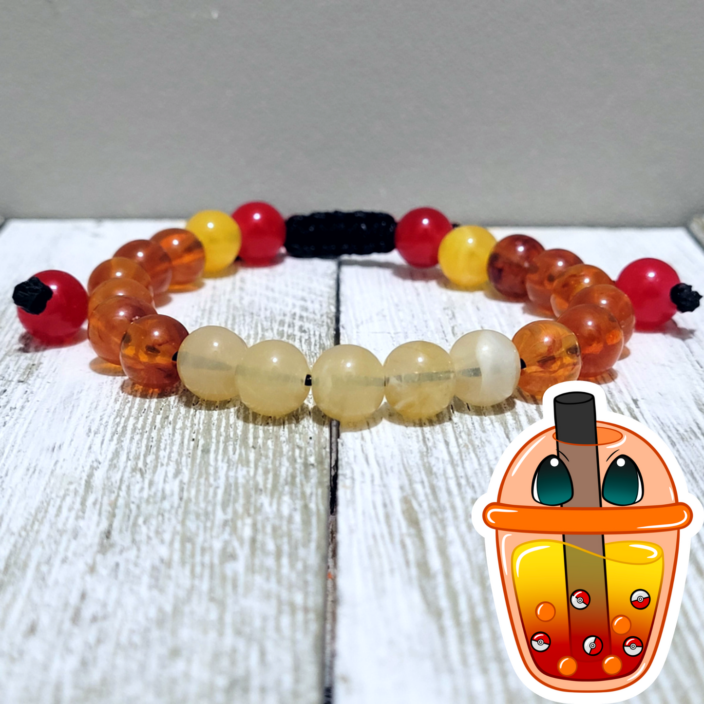 Charmander Adjustable Bead Bracelet