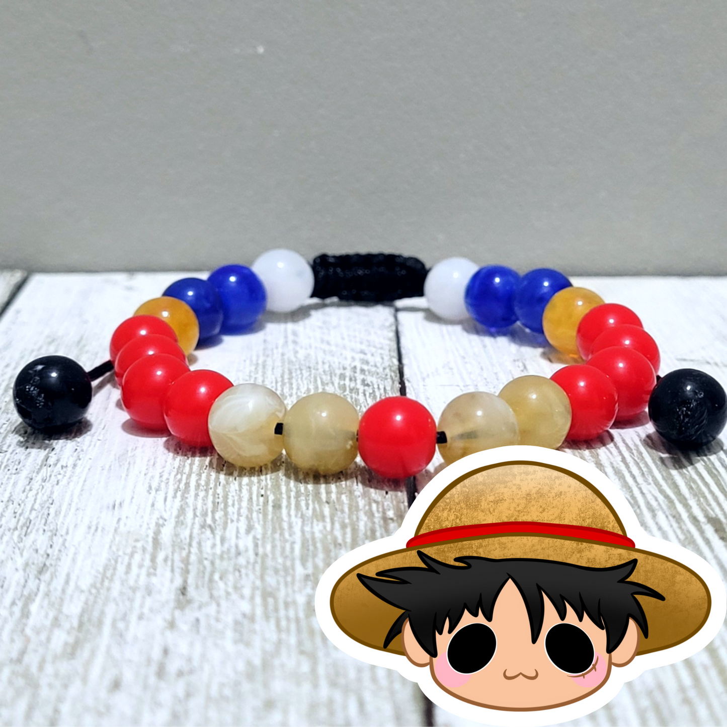 Luffy Adjustable Bead Bracelet