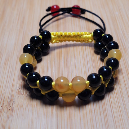 Umbreon Adjustable Double Row Bead Bracelet