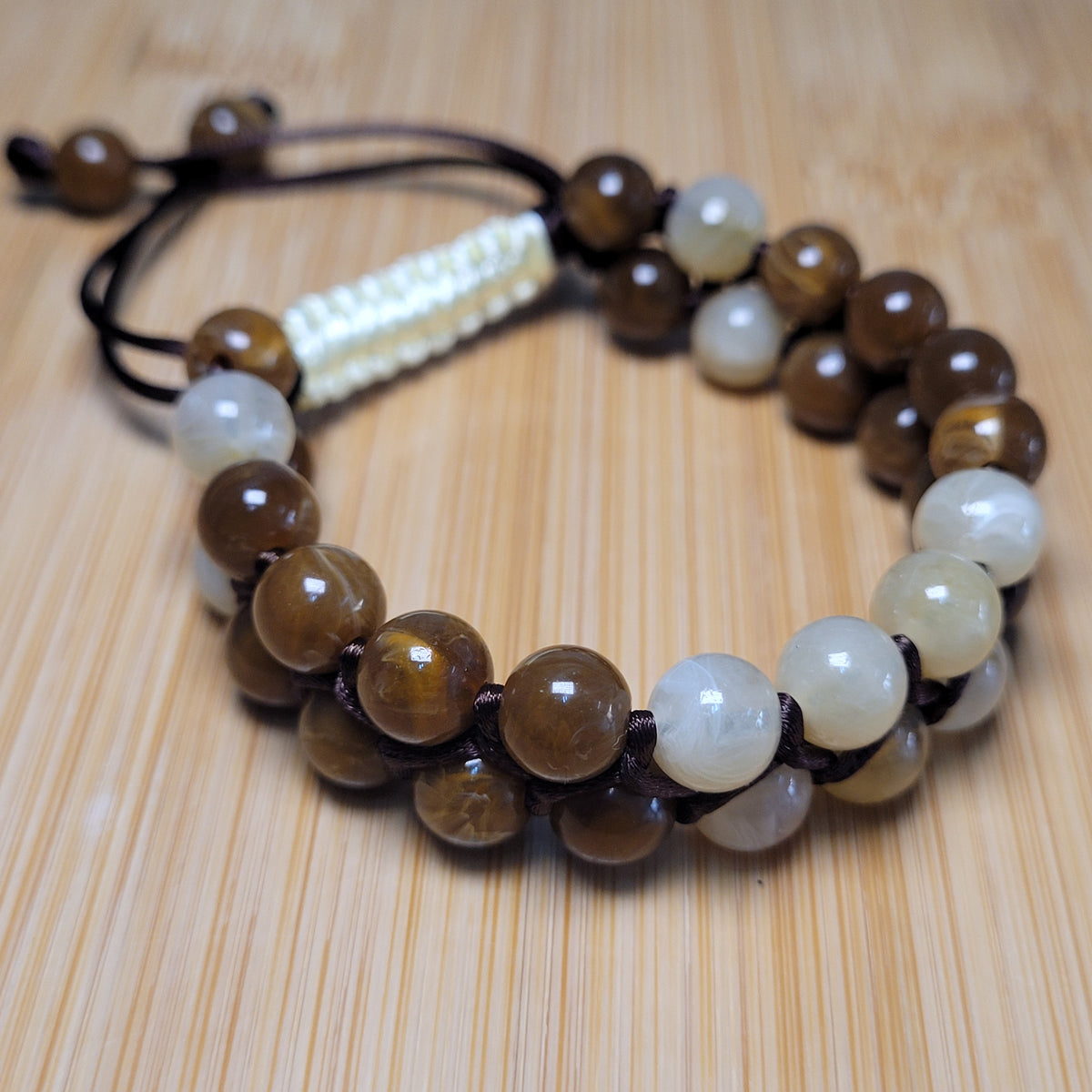 Eevee Adjustable Double Row Bead Bracelet