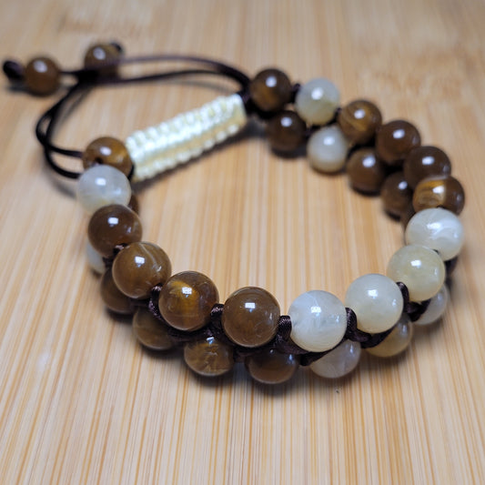 Eevee Adjustable Double Row Bead Bracelet