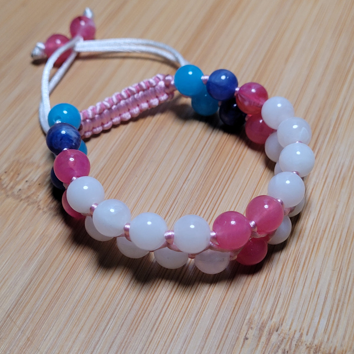 Sylveon Adjustable Double Row Bead Bracelet