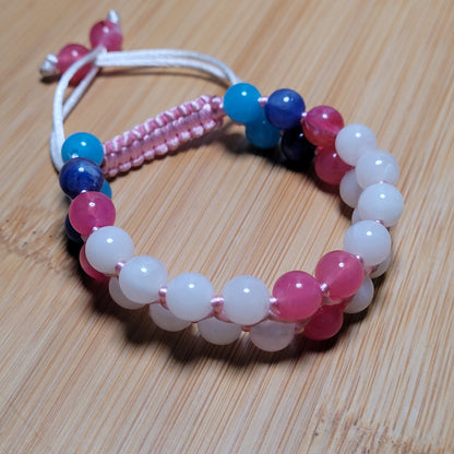 Sylveon Adjustable Double Row Bead Bracelet