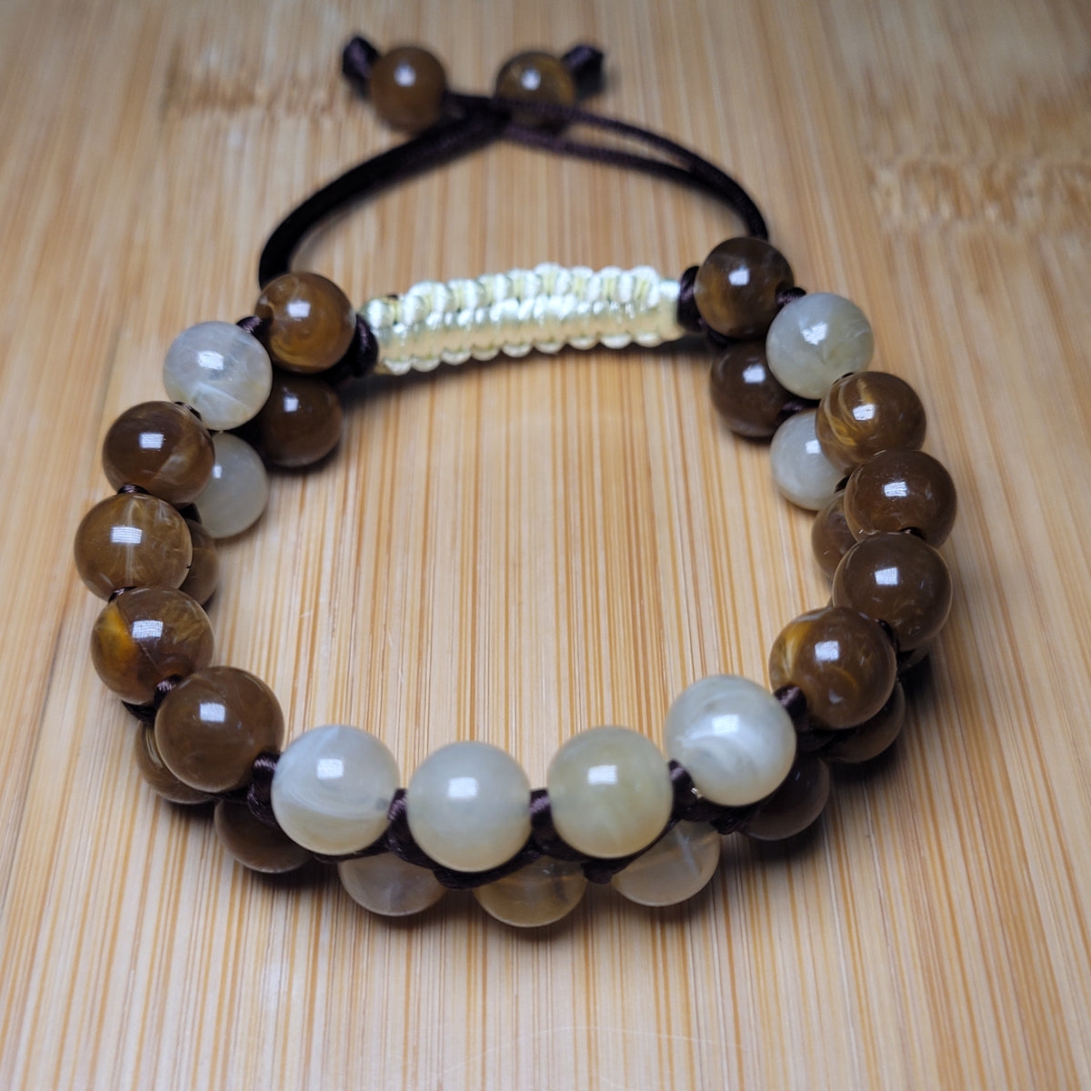 Eevee Adjustable Double Row Bead Bracelet