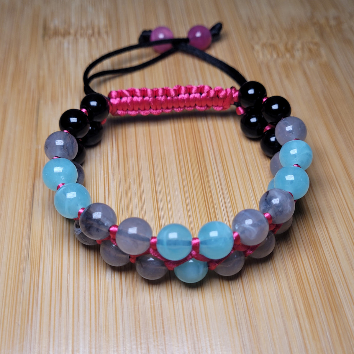 Miku Adjustable Double Row Bead Bracelet
