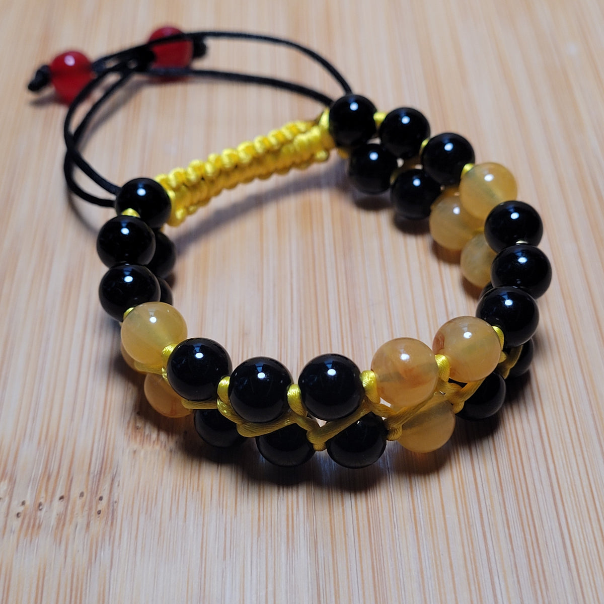 Umbreon Adjustable Double Row Bead Bracelet