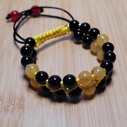 Umbreon Adjustable Double Row Bead Bracelet