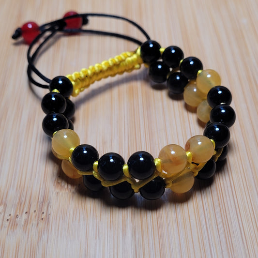 Umbreon Adjustable Double Row Bead Bracelet
