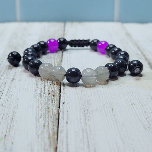 Black Panther Adjustable Bead Bracelet