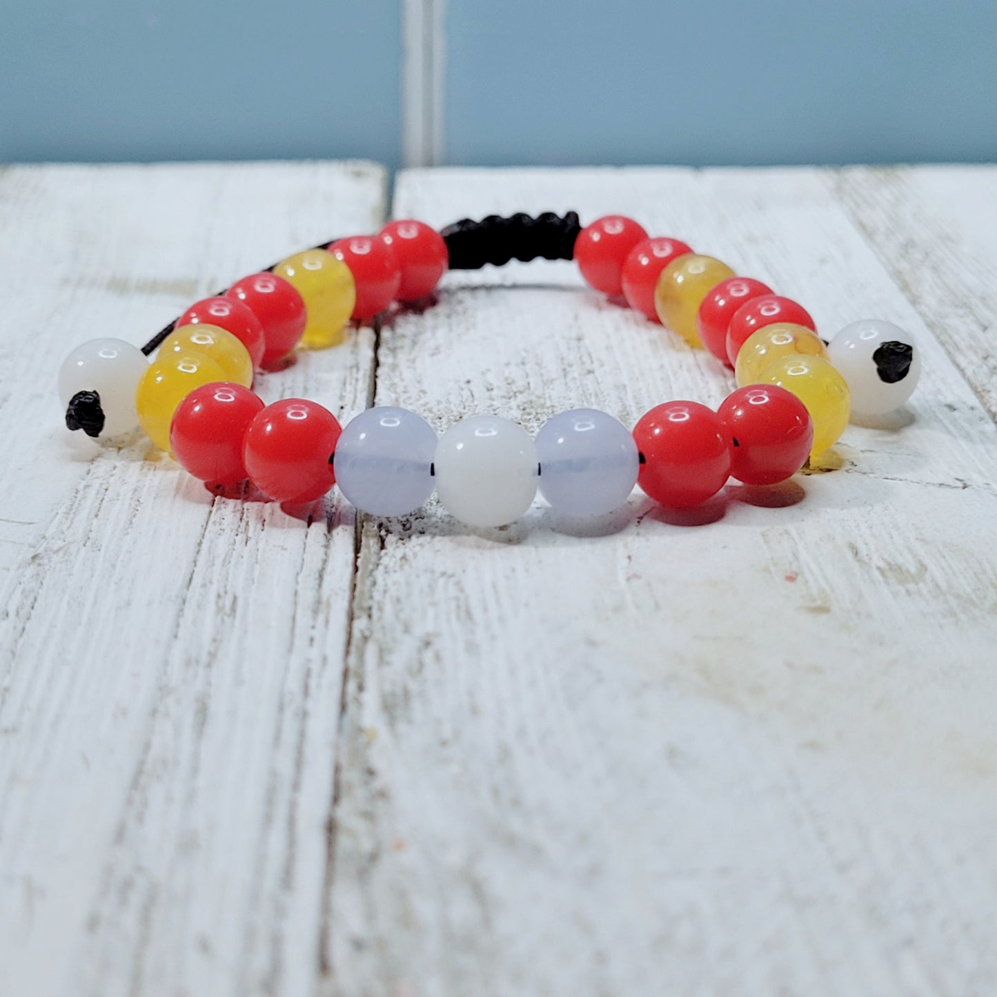 Iron Man Adjustable Bead Bracelet